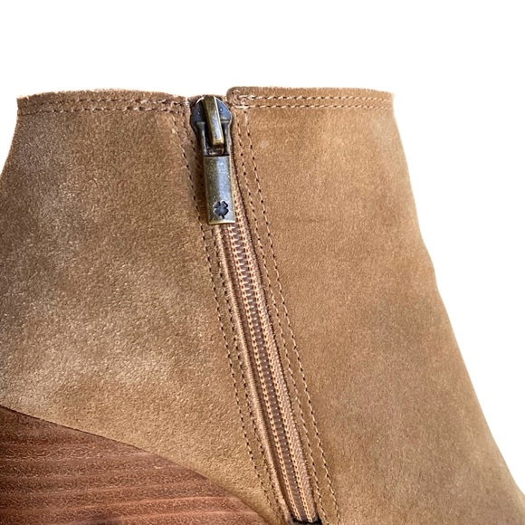 Lucky Brand Yekeena Wedge Camel Color Wedge Bootie size 7.5 - Picture 13 of 16
